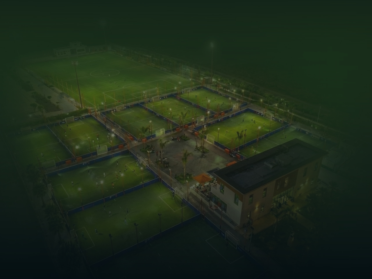 Soccer fields aerial view