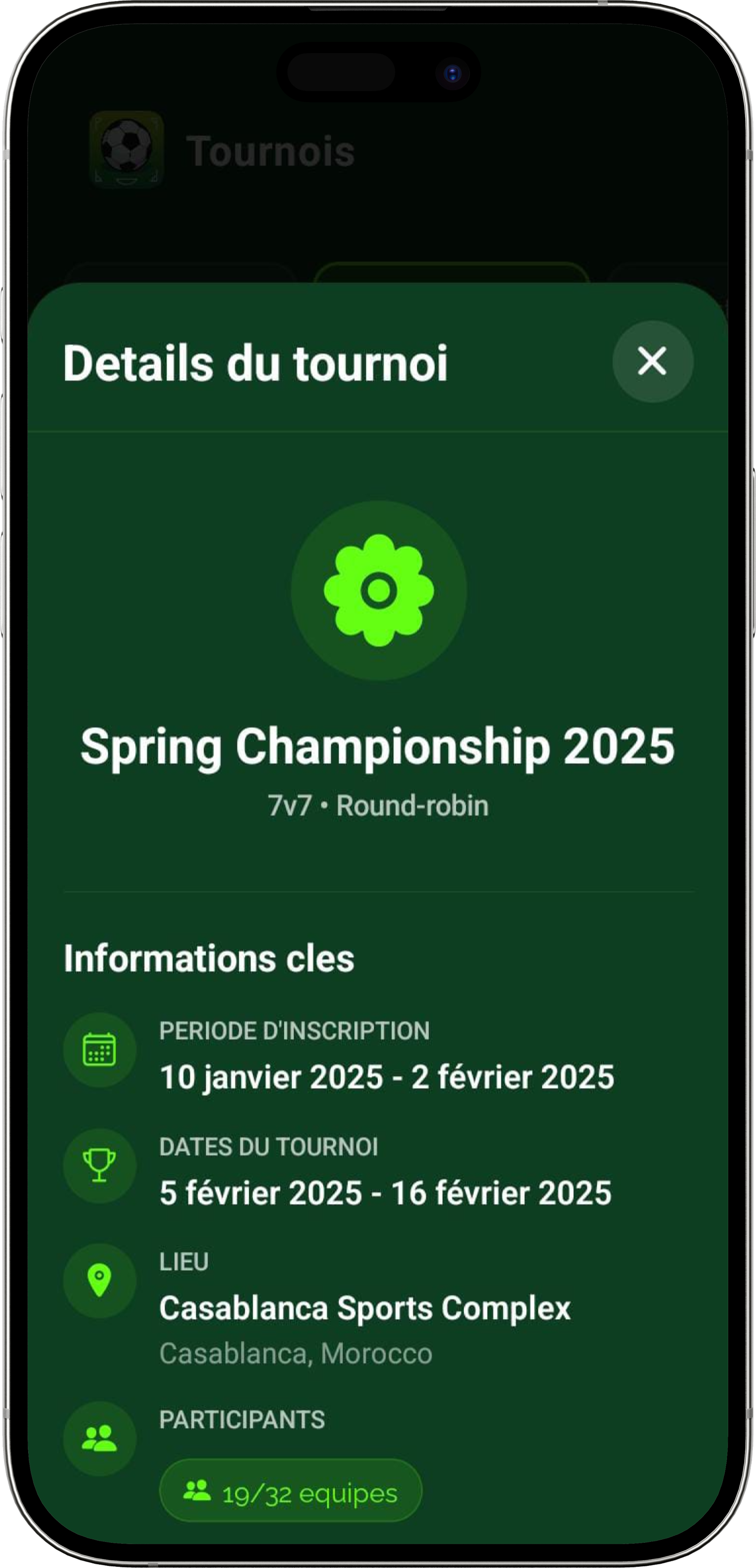 KoraKick - Tournament Details